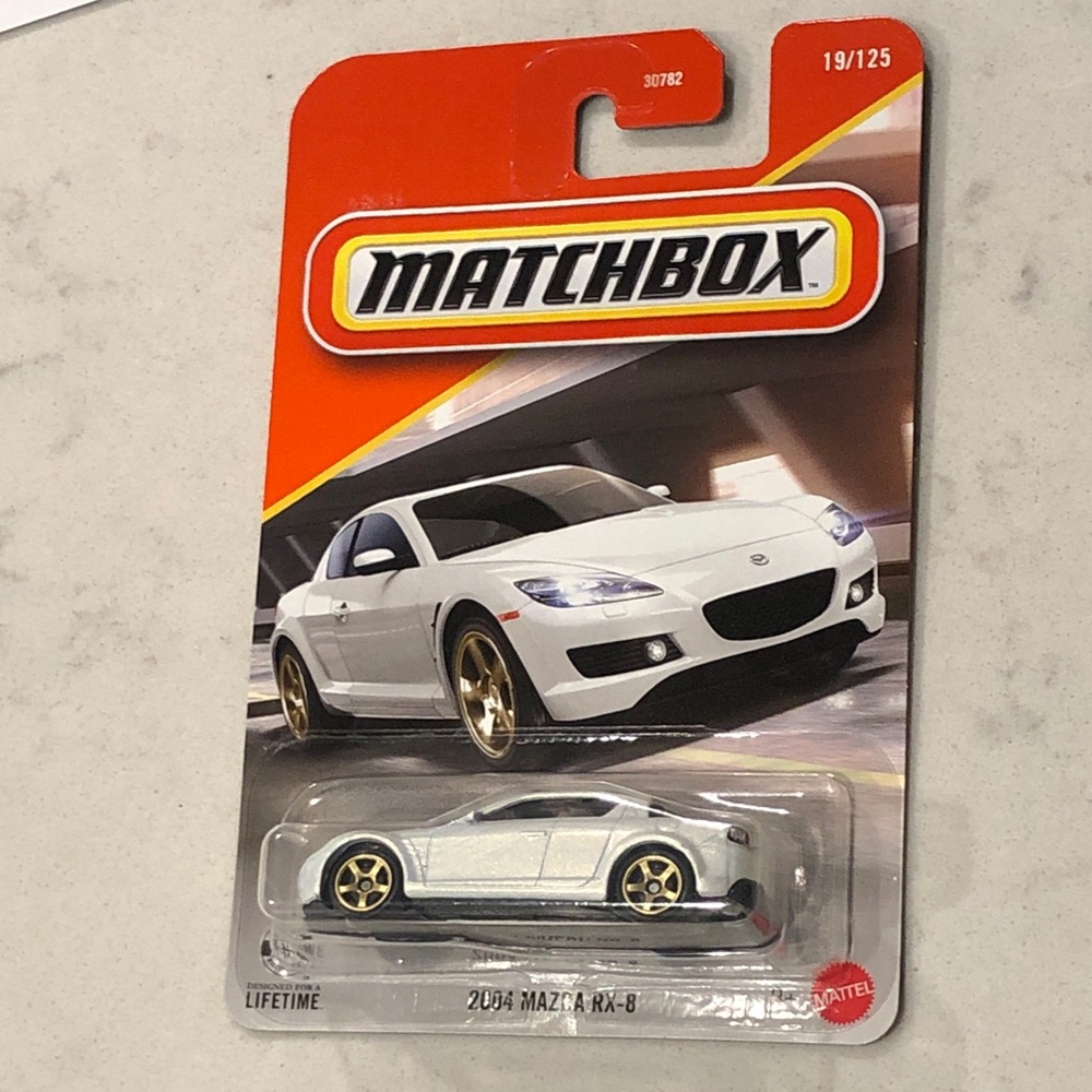 Mattel Matchbox Mazda RX-8 - White and Gold